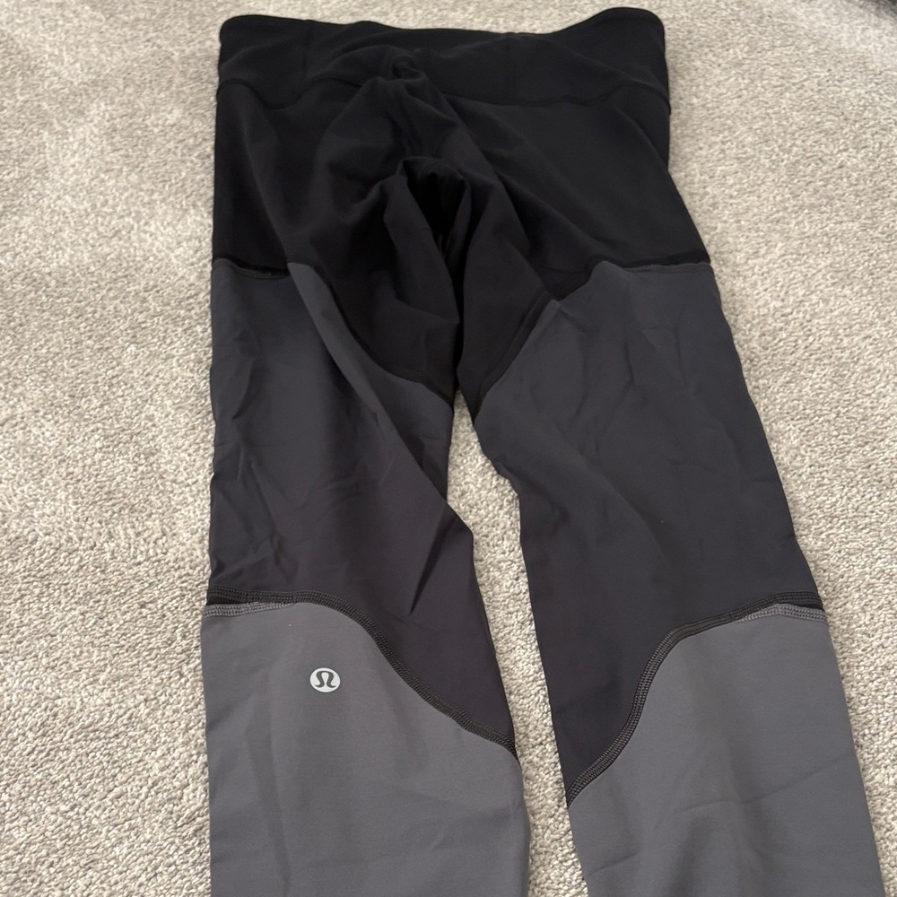 lululemon athletica Black and Gray Women's Leggings